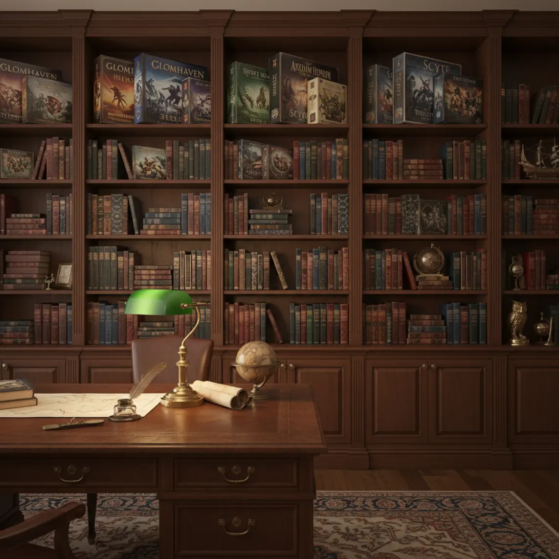Board games in a luxurious study
